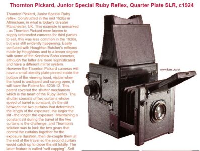 My friend's Thornton Pickard quarter plate reflex camera model